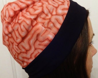 Pink Jersey Brain Hat Adjustable - People's March For Science Cap - Brain Beanie - Resist - Earth Day Hat - Scientist Slouch - Resistance