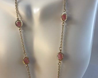 Victorian Pink Stone Necklace