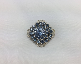 vintage 1950s blue brooch
