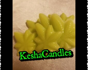 Marijuana leaf wax melts