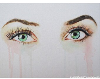 Seeing Into The Soul - Sultry - Eye Art - ART PRINT - 8 x 10 - By Mixed Media Artist Malinda Prudhomme