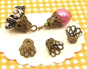 bronze pearls 80 hats 8 * 9mm AB22 X 2