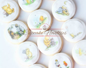 Classic Winnie the Pooh Baby Shower Classic Pooh Baby Shower Pooh Cookies Vintage Winnie the Pooh Birthday Favors Pooh Baby Shower Piglet