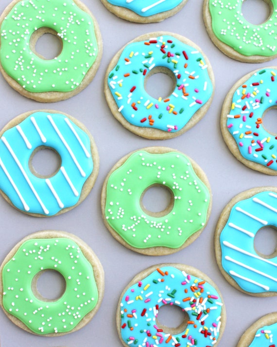 Items similar to Donut Decorated Sugar Cookies on Etsy
