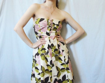90s Inspired Floral Dress With Pockets S