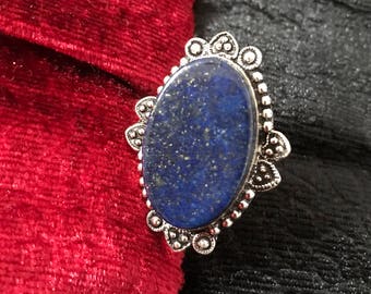 Boho Style Lapis Lazuli Ring - Size 7.5