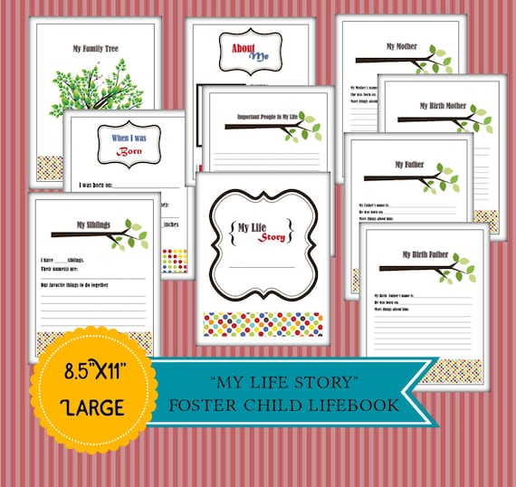 Foster Care Lifebook Life Story Book Printable 41 pages PDF