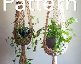 STELLA Macramé Pattern INTERMEDIATE//Plant Hangerpdf DIY Tutorial Instructions Macrame Fiber Arts Pattern Only Instant Download