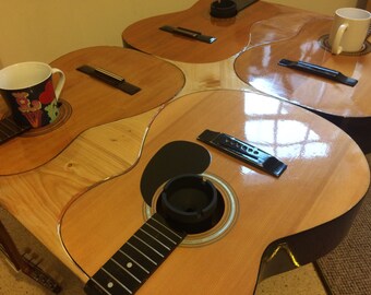 Guitar table (Guitable) model the "STRAIGHT" Perfect for any living/dining/hall/bedroom, man cave or she shed!