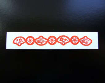 Fans Rubber Stamp Japanese Flowers FromJapanWithLove - New Year Rubber Stamp