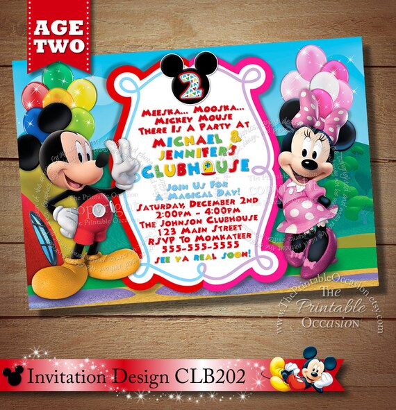 Mickey And Minnie Mouse Invitations For Twins 3