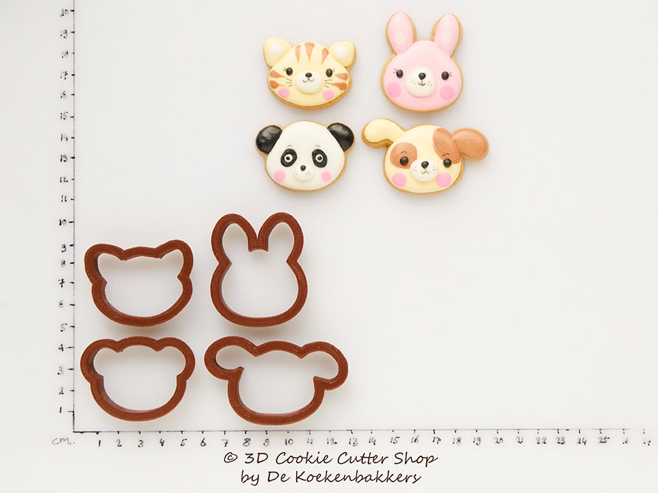 Kawaii Animal Faces Cookie Cutter Set