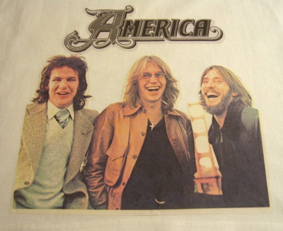 Vintage 1970 America Band Iron On Transfer Classic Rock Folk