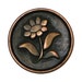 12 Little Flower 5/8 inch ( 15 mm ) Metal Buttons Antique Brass Color