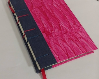 Red Paste Paper Coptic Bound Journal