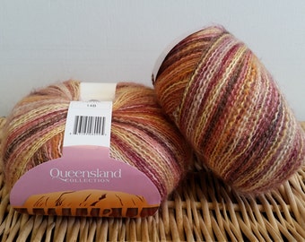 Wool Free Yarn, Cotton Acrylic, Lace, Queensland Collection Uluru Yarn "Bronze 13"