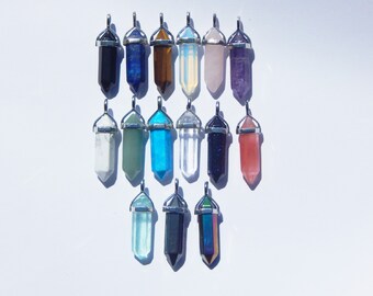 Crystal Pendant, Crystal Necklace, Crystal Choker, Crystal Point Necklace, Crystal Pendant Necklace, Healing Crystal, Quartz Crystal, Quartz