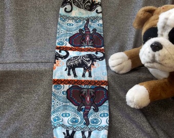 Plastic Bag Holder Sock, Elephants Blue Print