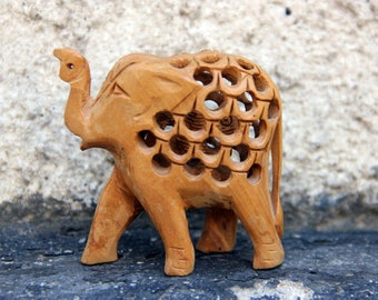 elephant decor African Elephant wood elephant statue wood statue elephant Figurine wood figurine Carved Elephant African figurine