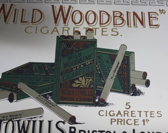 vintage woodbine advertising mirror