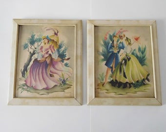 Vintage 1940s lady prints Shabby style lady pictures