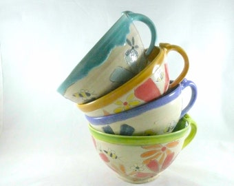 Two oversized mug soup mugs large latte cups tea cups Soup Two oversized mug soup mugs large latte cups tea cups Soup