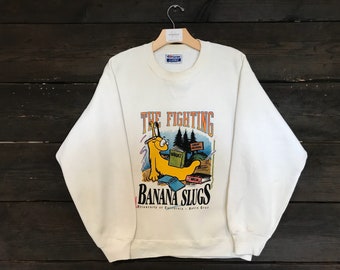 Vintage 80s Santa Cruz University Banana Slugs Sweatshirt