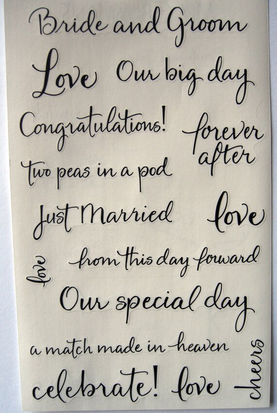 Wedding Scrapbook Stickers Elegant Stickers for Bride Bridal