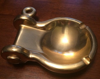 Nautical brass ashtray