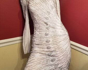 FREE SHIPPING Silk Couture Bead Gown