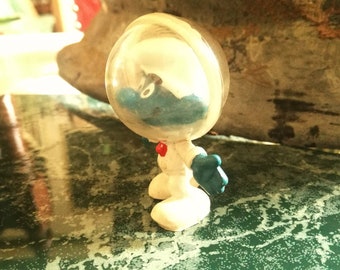 Vintage, Smurfs, astronaut-Smurf, astronaut-Smurf, No. 4, Moon, Moon, Bully, Bully, Peyo, comic figure, figure, character,