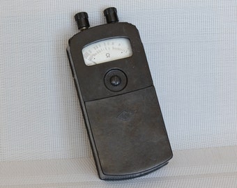 Soviet Ohmmeter Electric Meter USSR Russian Electronics Retro Old Electrical Parts Tool Appliance Device USSR Equipment Vintage Electrical