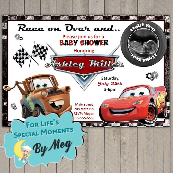 Disney Cars Baby Shower Invitations It's a Boy Baby