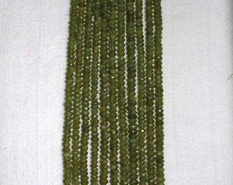 Vesuvianite, Vesuvianite Rondelle, Faceted Rondelle, Natural Stone, Semi Precious, Olive Bead, Sparkle Bead, Half Strand, 6mm, AdrianasBeads