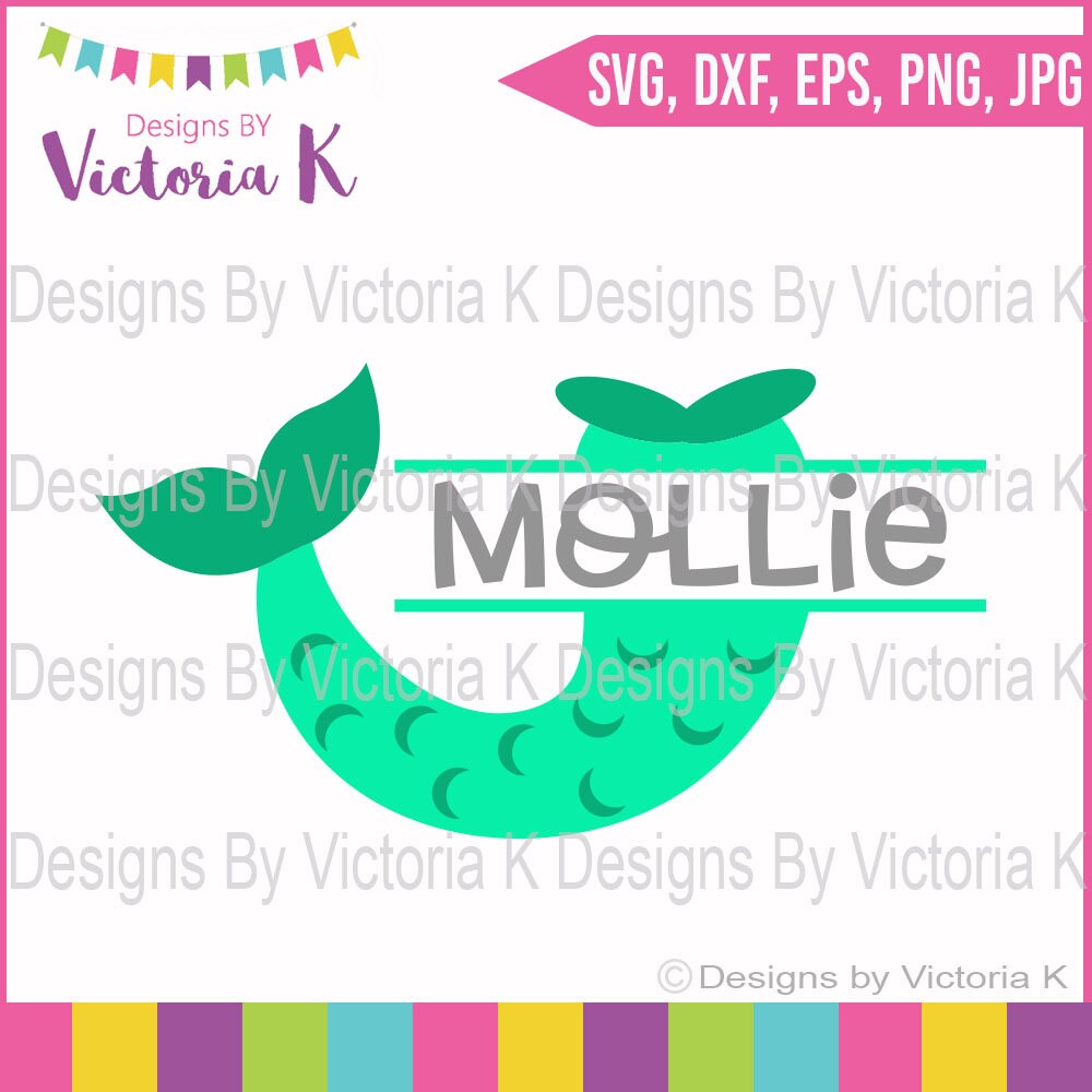 Download Mermaid tail svg Split monogram Mermaid svg Summer svg