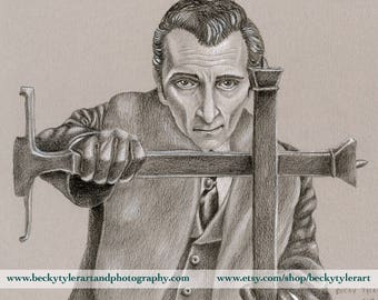 Peter Cushing as Van Helsing Drawing