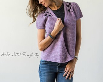 Crochet Pattern: Mariele Cardigan, Women's Sizes S thru 2X **Permission to sell finished items