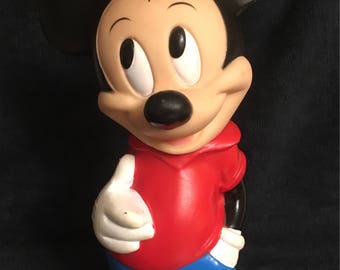 Vintage Disney Mickey Mouse Coin Bank 12" - Rare