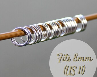 20 Knitting Stitch Markers - knitting stitch marker, SIMPLY SOLID Regular, knitting markers, snag free markers, knitting supplies
