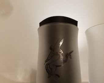 Set of 2 White Remy Martin Glasses, Glass. Bar, Man Cave
