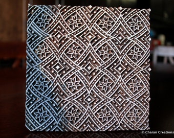 Pottery Stamps, Indian Wood Stamp, Textile Stamp, Wood Blocks, Tjaps, Printing Stamp- Seamless Floral Pattern