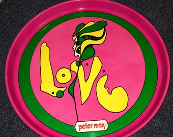vintage Peter Max decorative metal Reese/Stein Co. Tray no 2