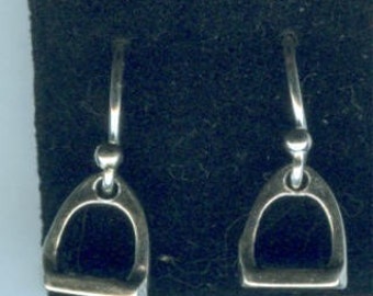 Sterling Silver Stirrup Earrings - Horses Ponies Riding Equestrian