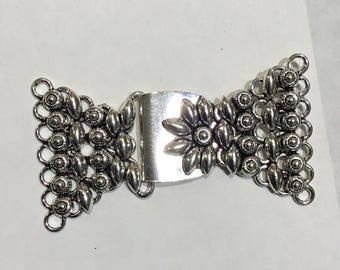 Sterling silver bali muti strand clasp