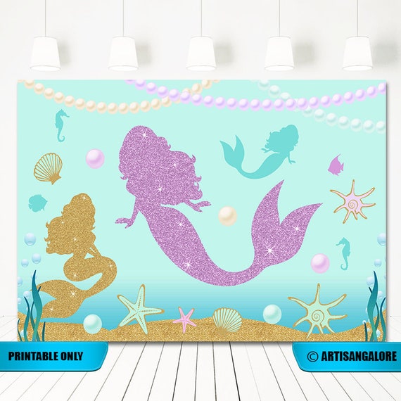 Mermaid Invitation Background 4