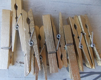 Glamour Gold Clothespins -
