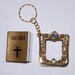 Keychain Bible Holder With Mini Bible In Gold Tone Finish, Keychain bible with holder