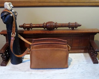 Etsy BDay Sale Coach Carlyle Bag In British Tan Leather Style No. 9854- Made In United States- VGC