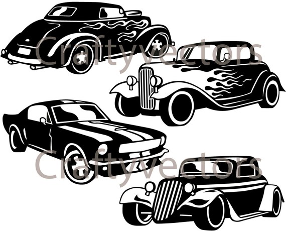 Download Hot Rod Cars SVG vector files