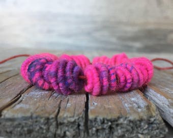 Textile Beads - Fabric Beads - Fiber Beads - Textile Art - Jewelry making - Mixed Media Supply